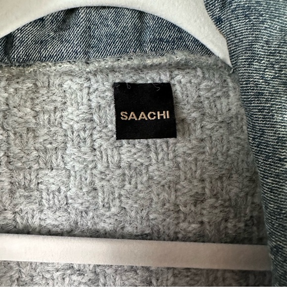SAACHI Denim Knit Cardigan - Picture 6 of 7